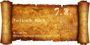 Teltsch Márk névjegykártya
